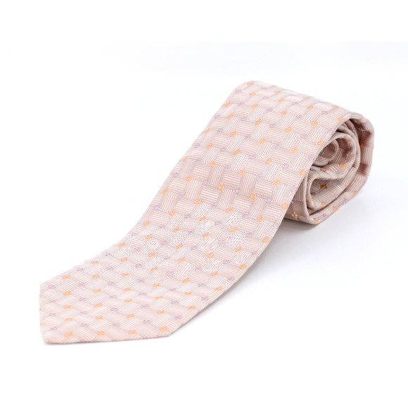 A6 100% Authentic SALVATORE FERRAGAMO Pink Logo Silk Tie 60" - Picture 1 of 3